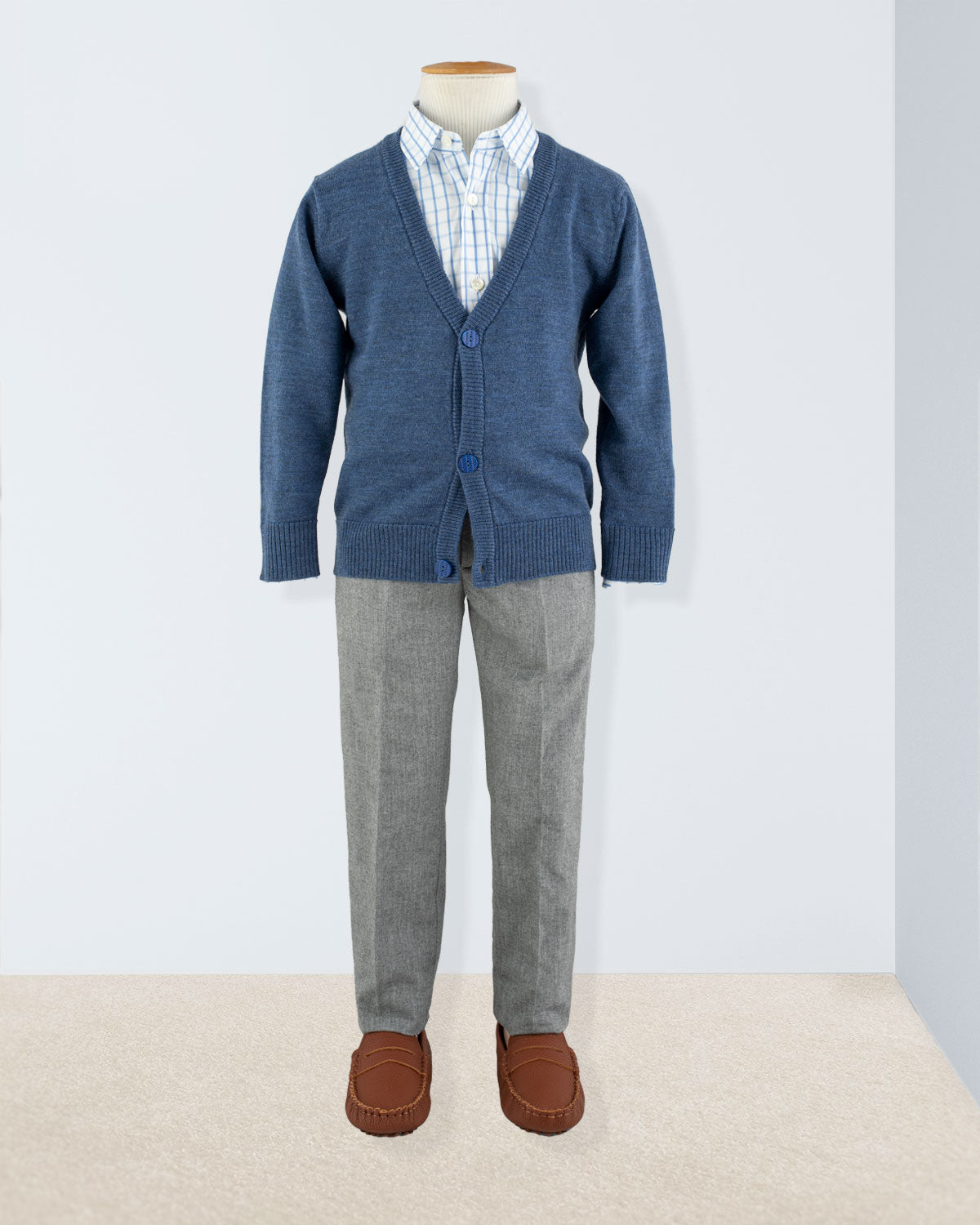 Bernard Blue Check Outfit